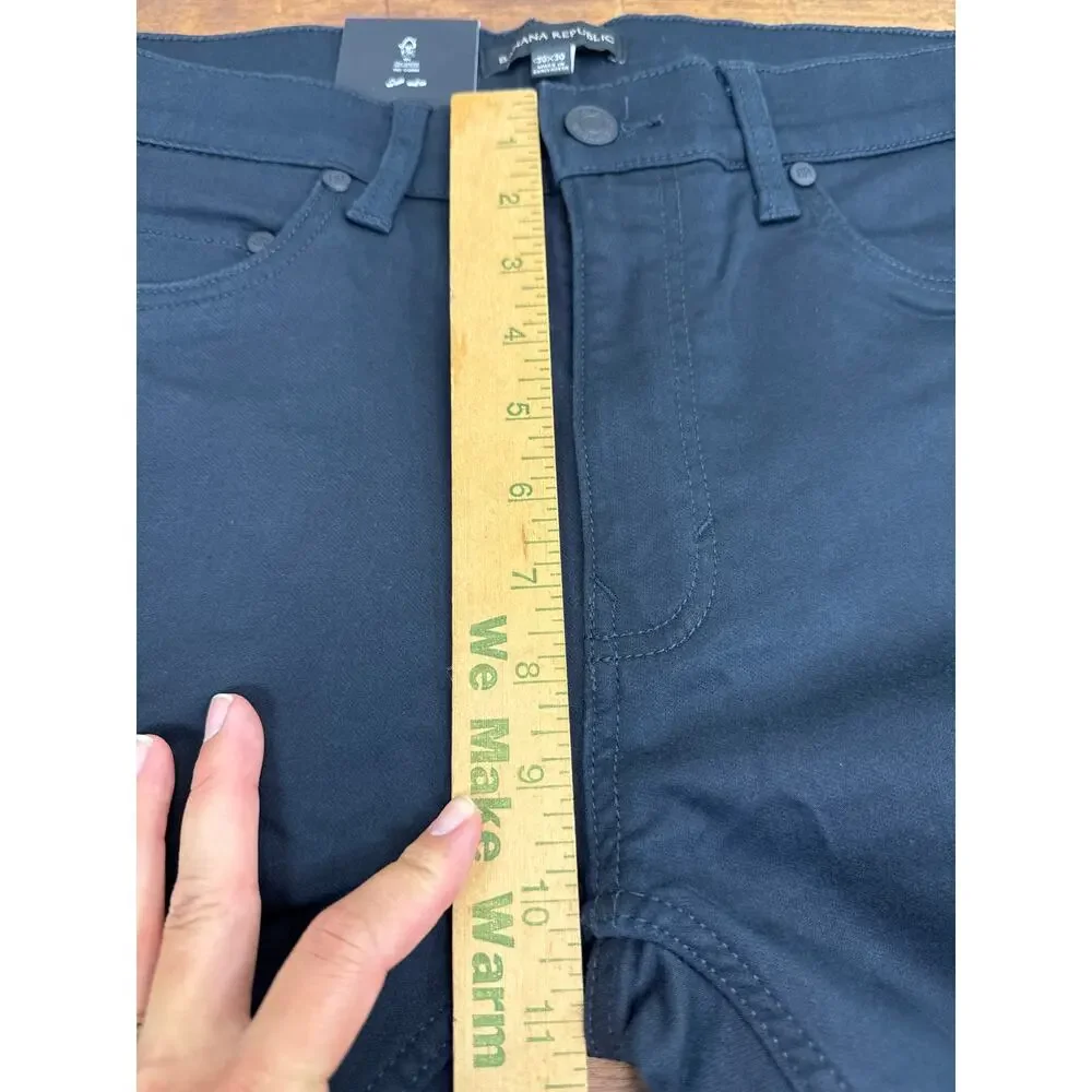 Banana Republic NWT Black 5-Pocket Slim Pant Men Size 30x30 (Measuring 30 x 28)